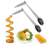KNUIUYY 2pcs Handheld Spiralizer Vegetable Slicer, Spiral Cutters, Handheld Vegetable Slicer, Practical Kitchen Accessories for Potatoes Cucumbers Carrots