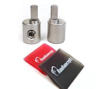 KnuKonceptz Offset Power/Ground Amp Input Wire Gauge Reducer 1/0 to 4 Gauge Pair with Heat Shrink
