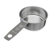 Knupp Co. 1/2 Cup Stainless Steel Measuring Cup | 125 ml | 4 oz | Single Cup for Wet and Dry Ingredients | Great for Dog Food Scoop - 1 PK