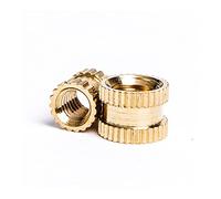 knurled brass inserts, Brass Knurl Insert Nut M2 M2.5 M3 M4 M5 M6 Female Thread Copper Molding Knurled Threaded Nuts for 3D Printer(10 Pcs,M2x8x3.5)