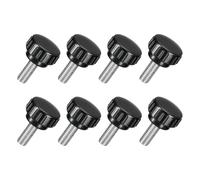 Knurled Clamping Knobs， 8Pcs M8 x 20mm Knob, 304 Stainless Steel Thumb Screw Round Hand Threaded Bolt Stud 25mm Dia for Machinery(M8 x 20mm x 25mm)