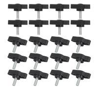Knurled Clamping Knobs， Knobs Handle Thumb Screws Bolt M4 x 6 mm Male Thread 27 Head for Electronics Automotive Furniture Assembly Wood Working DIY Projects(White, Pack of 20)(Black,M4 x 12 mm/27 mm)