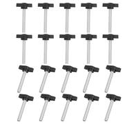 Knurled Clamping Knobs， Knobs Handle Thumb Screws Bolt M4 x 6 mm Male Thread 27 Head for Electronics Automotive Furniture Assembly Wood Working DIY Projects(White, Pack of 20)(White,M4 x 12 mm/27 mm)