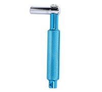 Knurled Drum Wrench, Metal Drum Key Tool, Multifunctional Drum Tuning Wrench with Teeth Design for Easy Grip, Universal Size for Drums and Gongs, Sturdy and Durable Musical Instrum (WE23 Blue)