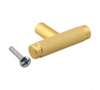 Knurled for T Bar Cabinet Knob 12mm Aluminum Handle Knurled for(gold) | Lightweight aluminum, resistant, tactile finish, fits drawers cabinets, easy clean