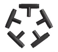 Knurled for T Bar Knob, For Kitchen Cabinet Drawer Cupboard Door Handle | Aluminium Alloy Knurled for T Bar Cabinet Handles For Kitchen Cupboard Drawer Doors for Black Gold 50Mm(Black 5pc)