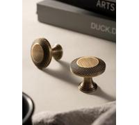 Knurled Grid Antique Brass Kitchen Cabinet Handles Bronze Pulls Kitchen Cabinets T Bar Pull Hardware Cupboard Drawer Knob(Knob-32mm)