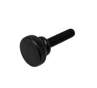 Knurled Screws 1/2/5pcs M3 M4 M5 M6 M8 M10 DIN464 GB834 Knurl High Step Head Hand Tighten Thumb Screw Curtain Wall Glass Lock Thumbscrew Adjust(Black,30MM_2PCS M6)