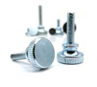 Knurled Screws 1/2/5pcs M3 M4 M5 M6 M8 M10 Double Deck Curtain Wall Glass Knurl High Step Head Hand Tighten Thumbscrew Adjust Thumb Screw Bolt For industrial(25mm,M8 (2pcs))