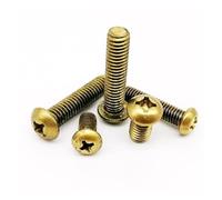 Knurled Screws 10/20/50pcs M2 .5 M3 M4 GB818 Pure Copper Solid Brass Cross Round Phillips Pan Head Screw Bolt Diameter 2mm-4mm For industrial(16mm,20pcs M3)