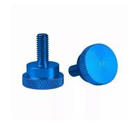 Knurled Screws 1Pcs/lot M6 x 15mm Anodize Aluminum Alloy Knurled Thumb Screw High Steps Hand Grip Knob Bolts Door Handle Screws(Royal Blue)
