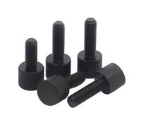 Knurled Screws 2-5pcs M2 .5 M3 M4 M5 M6 Black Carbon Steel Thumb Screws Plain Type Metric Knurled Head Manual Adjustment(8mm,M2 5pcs)