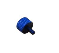 knurled screws 5pcs-10pcs/lot M3 M4 M5 M6 Colourful Aluminum Knurled Thumb Screw Flat Head DIY Computer Case(Deep blue,M6x16 5pcs)