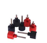 knurled screws Knurled Thumb Screws UNC 1/4-20 * 6mm~60mm Aluminium Grip Knob + Stainless Steel Thread(Red,5PCS_1I4-20X30MM)