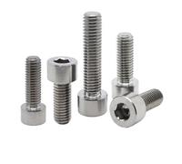 Knurled Screws Titanium Alloy Cylindrical Head Hexagon Socket Screws magnetic screws For industrial(M2x5mm)