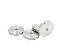 Knurled Thumb Nuts 10pcs Knurled Thumb Nuts 304 Stainless Steel Flat Head Hand Screw Round Nut Hardware Fasteners M4 M5 M6 M8 M10 M12(M6(25x5))