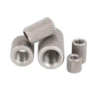 Knurled Thumb Nuts 2-5pcs Knurled round coupling nut M3 M4 M5 M6 M8 M10 M12 M14 M16 stainless steel Long extend knurled hand tighten(M3x6 5PCS)
