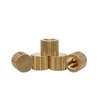 Knurled Thumb Nuts 5/10pcs M2 .5 M3 M4 M5 M6 M8 Stainless Steel/Brass Small Head Knurled Thumb Nut Hand Tighten(Brass type,M3 10pcs)