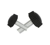 Knurled Thumb Nuts,Clamping Knob,10-20pcs White/Black Knurled Round Head Thumb Adjustment Screws(Black,M5x6mm (20pcs))