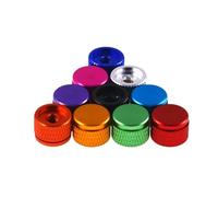 Knurled Thumb Nuts,Clamping Knob,Brass 3/5pcs 6I-32 Blind Hole Thumb Nuts Aluminium Alloy Hand Tighten Round Knurled Nut(Silver,3Pcs 6I 32)