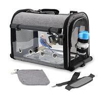KNUTI Bird Carrier Bag Bird Travel Cage with Stand, Lightweight Backpack for Parrot, Portable Bird Travel Bag, Pet Transparent Breathable Travel Cage