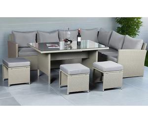 Knutsford 9 Seat Corner Rattan Dining Set