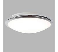 Ceiling Light Silver Knutsford LED IP44 Chrome 300mm Searchlight 7938-30CC