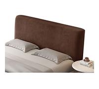 KNVSS Bed Headboard Slipcover, Velvet All-inclusive Elastic Headboard Protection Cover, Universal Dustproof All-inclusive Bed Headboard Cover (Dark Brown,180cm (170-190cm))