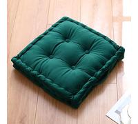 KNVSS Floor Pillow Meditation Floor Pillow Thick Square Floor Cushions Dutch Velvet Meditation Cushion Floor Seating for Tatami School Chair Yoga Living Room, 45x45cm(17.7x17.7), Green