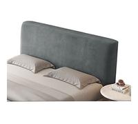 KNVSS Headboard Cover, Soft Stretch Velvet Fabric, 360 Degree Protection Stretch Headboard Cover, Dust Protector for Padded Headboard (Dark Grey, 150 cm (140-170 cm))