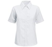 KNWER CLOTHING Kids Girls School Uniform Blouse Shirt Short and Long Both Sleeves Top Button up Blouse [White,44" Chest]