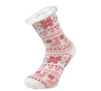 KNWER CLOTHING Ladies 1/3 Pairs Thermal Fleece Socks 4.7 Tog Womens Cosy Sherpa Lining Warm Slipper Sock Non Slip Fleece Fluffy Socks, Womens Warm Socks Cozy Sherpa-lined Hiking Socks