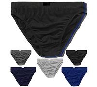 KNWER CLOTHING Mens Classic Slips Briefs Pants Hipster Underwear Assorted Colours Rich Ultimate Soft Waistband[Classic Slips,X-Large] Pack of 6