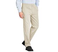 KNWER CLOTHING Mens Rugby Trousers Full Elasticated Waist Office Work Smart Big Plus Size Pants [Stone,44" Waist 27" Leg]