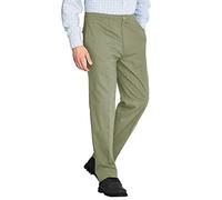 KNWER CLOTHING Mens Rugby Trousers Straight Leg Formal Pants Office Work Casual Bottoms Elasticated Waist Multi Pockets Button Closure Dress Pants