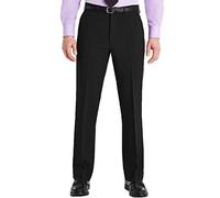 KNWER CLOTHING Mens Trousers Formal Office Work Casual Business Smart Belt Pocket Big Plus Size[Black,48" Waist 31" Leg]