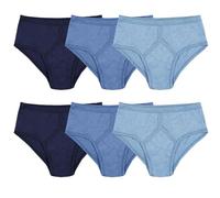 KNWER CLOTHING Mens Y-Front Interlock Briefs Underwear, 100% Pure Cotton Traditional Multipack Menswear Pack Of 3, 6, 9, 12 Underpants For Men UK Plus Size S-XXL, Assorted Pack Of 6-L