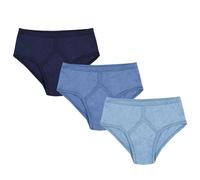 KNWER CLOTHING Mens Y-Front Interlock Briefs Underwear, 100% Pure Cotton Traditional Multipack Menswear Pack Of 3, 6, 9, 12 Underpants For Men UK Plus Size S-XXL, Assorted Pack Of 3-XL
