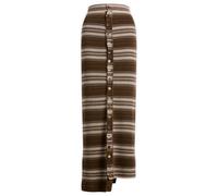 KNWLS x Miss Sixty Women's Knitted Skirt in Stripe Dark Brown Beige