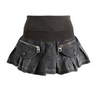 KNWLS x Miss Sixty Women's Mini Skirt Black Fog