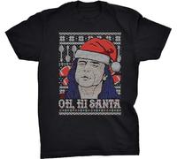 KNWN Oh Hi Santa Funny Tommy Wiseau Christmas The Room T-Shirt Black L