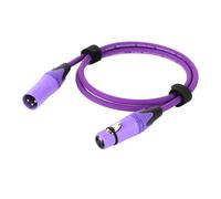 KNYCVDJ 1PC 3Pin XLR Cable Male to Female Plastic Connectors OFC Copper Shielded for Mixer Microphone Amplifier 0.3m 1m 2m 3m 5m 10m 15m(D1003-Purple,0.3m)