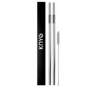 KNYG Straw for Stanley Cup 1.2 L Stainless Steel Set of 2 + Brush | Custom Fit Stainless Steel Replacement Straw for Stanley Cup 1.2 L in Silver, Includes Cleaning Brush