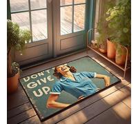 KNZR Bathroom Mat Never Stop Believing In Yourself/Tiny Cutecore Non Slip