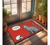 KNZR Bedroom Door Decor Detecting Your Cat'S Hidden Agenda Doormat Desk Decor For Men Small Outdoor Rug(50X80CM)