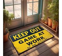 KNZR Fall Mats For Front Door Keep Out: Game At Work, Do Not Disturb Doormat Bathroom Gifts Front Porch Rug(40X60CM)