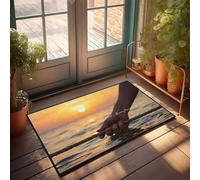 KNZR Funny Home Decor Sunset Reflections On The Sea Doormat Camper Decor Fall Outdoor Decorations(50X80CM)