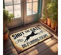 KNZR Kitchen Anti Fatigue Runners | Cool Decor Refined Craftsmanship Shut The Gate, Dog Lining Escape. - Deck/Funny Door Mats For Front Door(40X60CM)