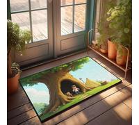 KNZR Machine Washable Bar Man Cave Decor Carpet A Boy And His Dog Explore An Old Tree. - Ultra Thin Door | Anti Slip Bath/Mats For Sleeping On The Floor - Exterior Door, Solid Color(50X80CM)