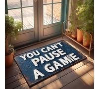 KNZR Man Cave Decorations Can'T Pause The Game: Life'S Continuous Journey Doormat Winter Mat Door Mat Rug(65X90CM)